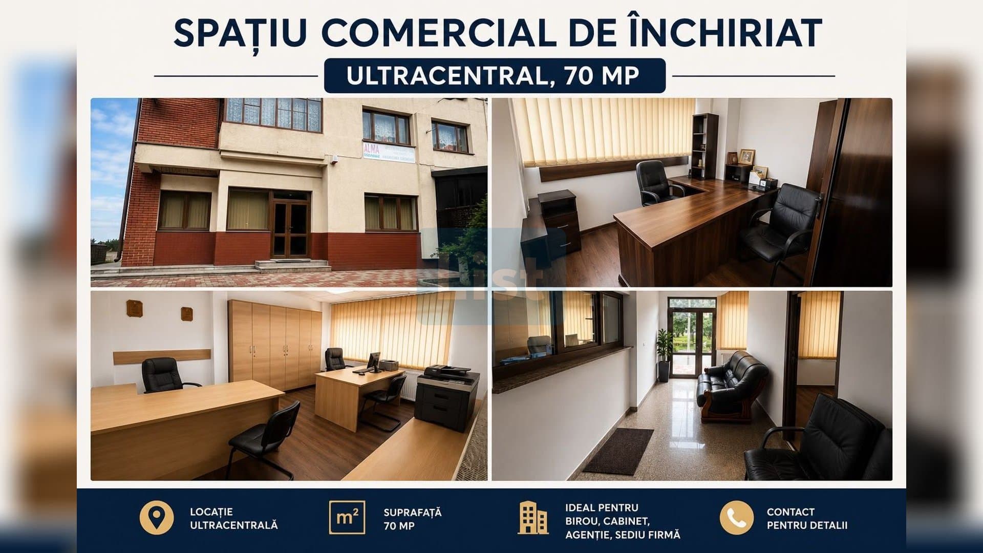 COMISION 0% Spațiu comercial de închiriat – Ultracentral 70mp